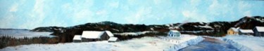 Pintura titulada "Le blanc manteau" por Yves Downing, Obra de arte original, Acrílico Montado en Bastidor de camilla de made…