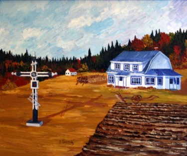 Painting titled "Chez M. Gauthier de…" by Yves Downing, Original Artwork