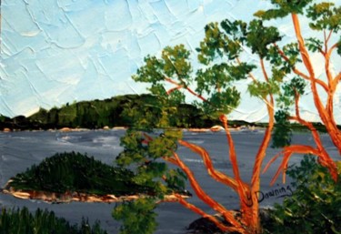 Painting titled "Arburus Trees" by Yves Downing, Original Artwork, Acrylic