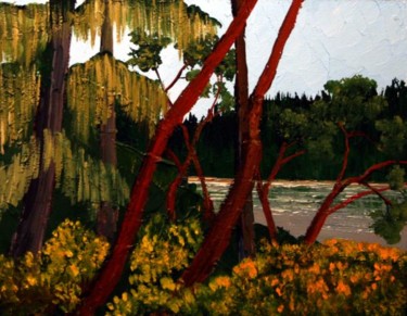 Peinture intitulée "Magic Forest" par Yves Downing, Œuvre d'art originale, Acrylique