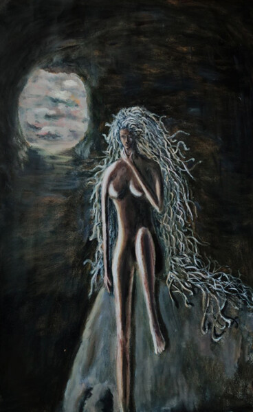 Malerei mit dem Titel "Gorgon Medusa" von Yehor Bulbak, Original-Kunstwerk, Öl