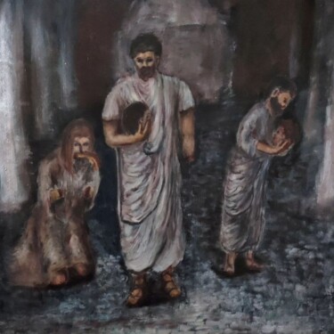 Painting titled "Titus Andronicus" by Yehor Bulbak, Original Artwork, Oil