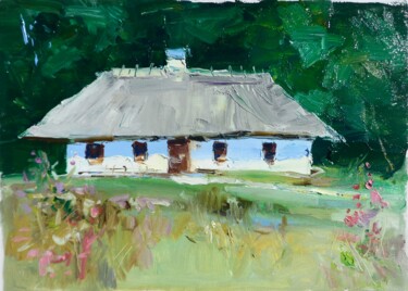 Schilderij getiteld "summer" door Yehor Dulin, Origineel Kunstwerk, Olie