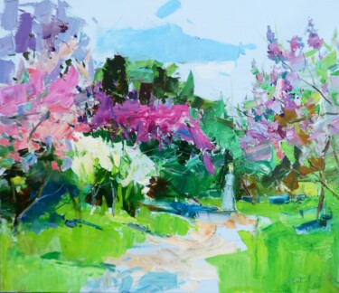 Peinture intitulée "My garden" par Yehor Dulin, Œuvre d'art originale, Huile
