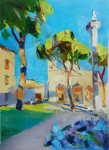 Painting titled "Italian walk" by Yehor Dulin, Original Artwork, Oil