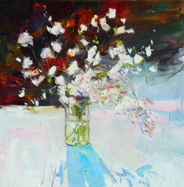 Painting titled "Spring Flowers" by Yehor Dulin, Original Artwork, Oil