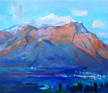 Pittura intitolato "Mountains Switzerla…" da Yehor Dulin, Opera d'arte originale, Olio