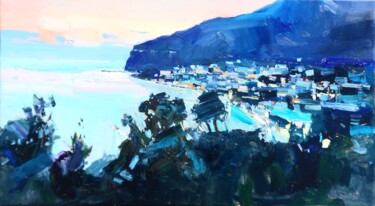 Картина под названием "" Evening Italy "" - Yehor Dulin, Подлинное произведение искусства, Масло Установлен на Деревянная ра…