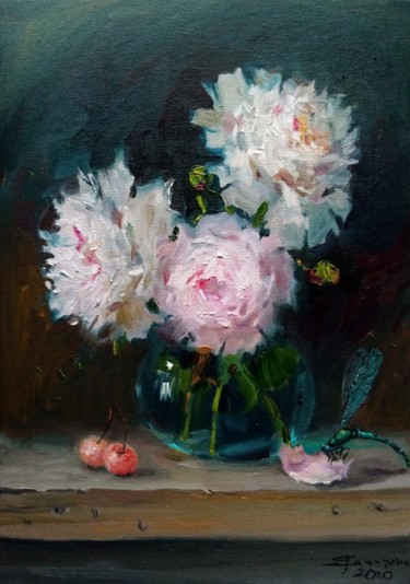 Peinture intitulée "Однажды весною" par Elena Gagarina, Œuvre d'art originale, Huile