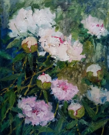 Painting titled "Летнее" by Elena Gagarina, Original Artwork, Oil