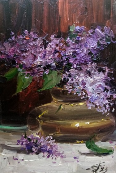 Картина под названием ""Веточки"" - Елена Гагарина, Подлинное произведение искусства, Масло