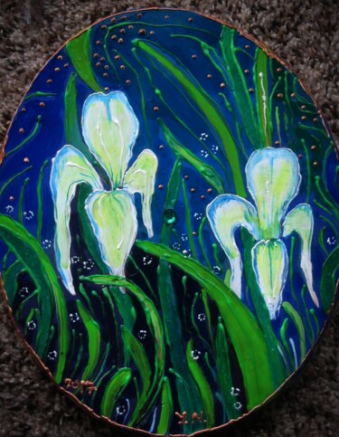 Pintura titulada "Irises" por Yelena Mazour-Matusevich, Obra de arte original, Acrílico