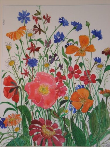 Painting titled "JUNE FLOWERS" by Yelena Mazour-Matusevich, Original Artwork