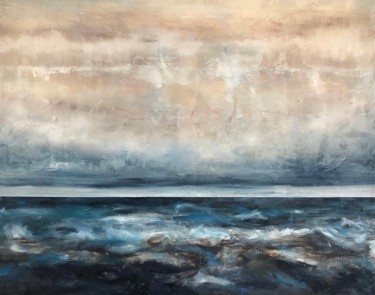 Pintura titulada "Sea coast" por Elena Minkova, Obra de arte original, Oleo