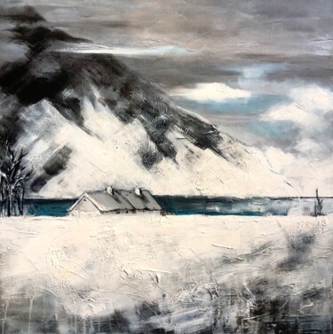 Painting titled "Winter day" by Elena Minkova, Original Artwork, Acrylic