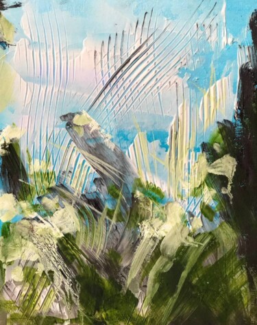 Painting titled "Bird 2" by Elena Minkova, Original Artwork, Oil