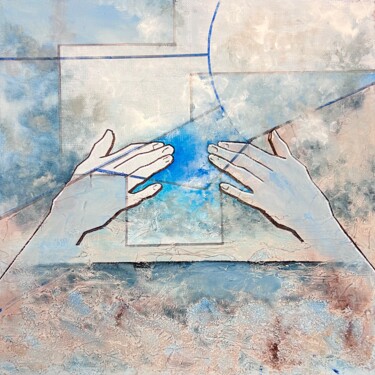 Картина под названием "Prayer" - Elena Minkova, Подлинное произведение искусства, Масло Установлен на Деревянная рама для но…