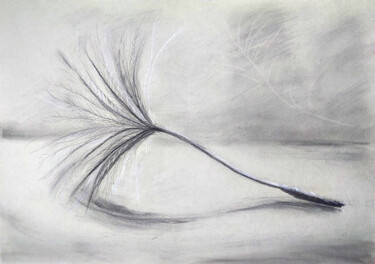Рисунок под названием "Fluff" - Yelena Rybalkina, Подлинное произведение искусства, Древесный уголь