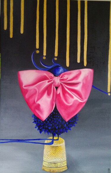 Pintura titulada "Lady Glitter fait s…" por Patricia Rospert, Obra de arte original, Oleo Montado en Bastidor de camilla de…