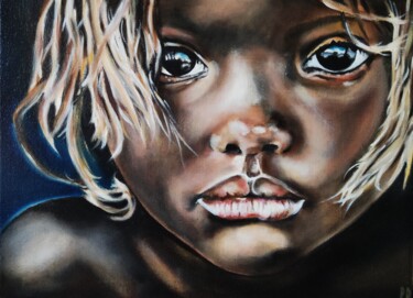 Malarstwo zatytułowany „portrait d'enfant” autorstwa Patricia Rospert, Oryginalna praca, Olej