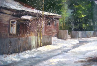 Painting titled "Winter" by Hero, Original Artwork, Oil