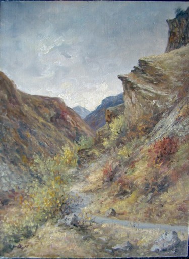 Pintura intitulada "The path" por Hero, Obras de arte originais, Óleo