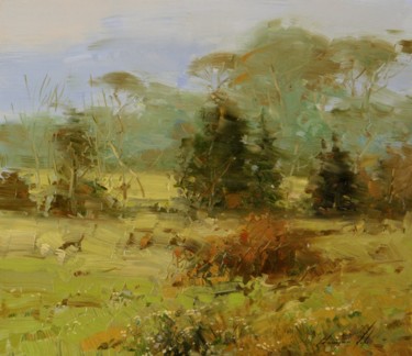 Painting titled "LANDSCAPE NEAR TO F…" by Yeremy Vy, Original Artwork, Oil