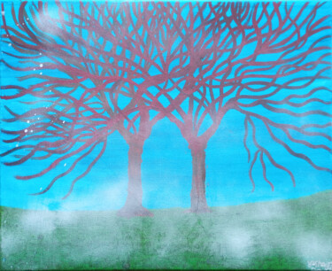 Malerei mit dem Titel "transitioning" von Yeshaya Dank, Original-Kunstwerk, Aquarell
