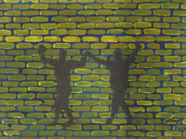 Schilderij getiteld "dancing atop lilypa…" door Yeshaya Dank, Origineel Kunstwerk, Aquarel