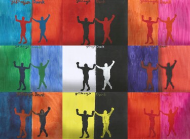 Картина под названием "untitled pop art #1" - Yeshaya Dank, Подлинное произведение искусства, Акварель