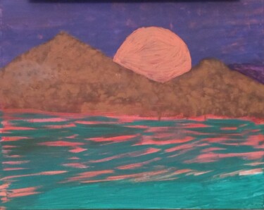Картина под названием "an evening at the A…" - Yeshaya Dank, Подлинное произведение искусства, Акварель