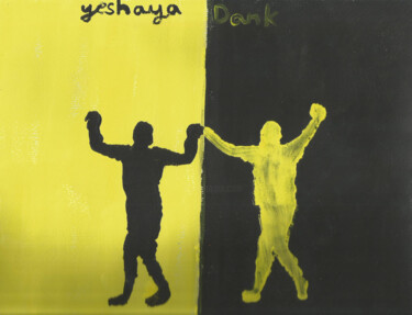 Peinture intitulée "they believe" par Yeshaya Dank, Œuvre d'art originale, Aquarelle