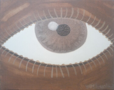 Malerei mit dem Titel "Intricate eye" von Yeshaya Dank, Original-Kunstwerk, Aquarell