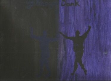 Картина под названием "they embrace" - Yeshaya Dank, Подлинное произведение искусства, Акварель