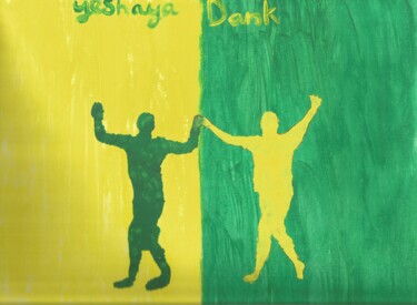 Картина под названием "the gather" - Yeshaya Dank, Подлинное произведение искусства, Акварель