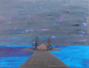 Peinture intitulée "the perfect evening" par Yeshaya Dank, Œuvre d'art originale, Aquarelle