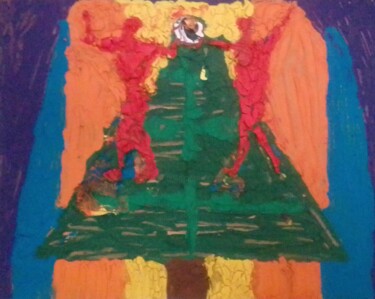 Malarstwo zatytułowany „United by the holid…” autorstwa Yeshaya Dank, Oryginalna praca, Akwarela