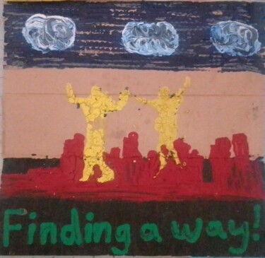 Pintura titulada "Finding a way" por Yeshaya Dank, Obra de arte original, Acuarela