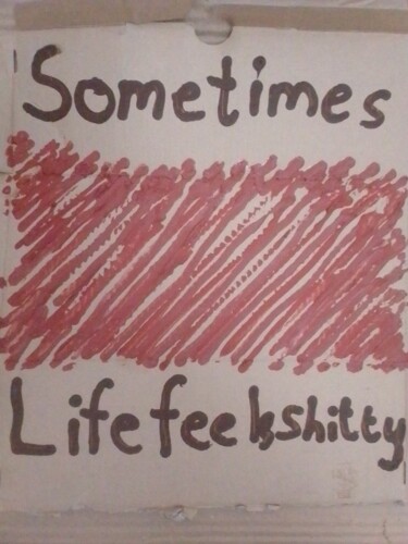 Malerei mit dem Titel "Sometimes life feel…" von Yeshaya Dank, Original-Kunstwerk, Aquarell