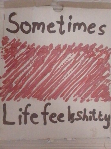 Schilderij getiteld "Sometimes life feel…" door Yeshaya Dank, Origineel Kunstwerk, Aquarel