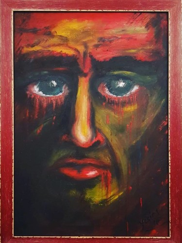 Painting titled "Bleed" by Yeşim Söyler, Original Artwork, Pigments
