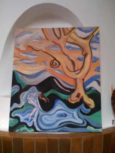 Peinture intitulée "sieste dans la coli…" par Yesus, Œuvre d'art originale
