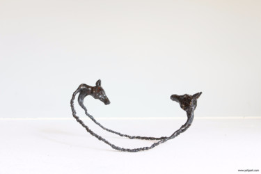 Sculpture titled "conversation" by Yeaji Park, Original Artwork, Metals