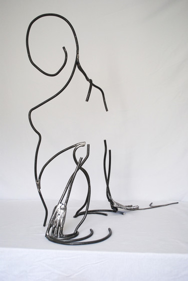 Sculpture intitulée "La douceur de l'eau" par Yez, Œuvre d'art originale, Métaux