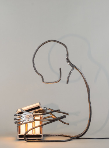 Sculpture titled "La découverte" by Yez, Original Artwork, Metals