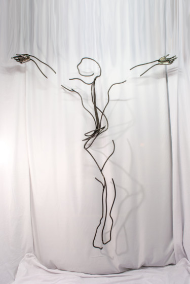 Rzeźba zatytułowany „Christ” autorstwa Yez, Oryginalna praca, Metale