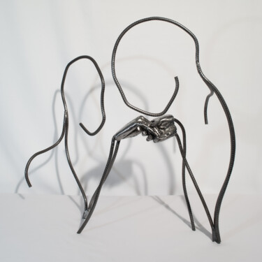 Rzeźba zatytułowany „Flirt” autorstwa Yez, Oryginalna praca, Metale