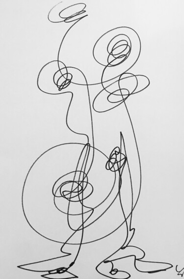 Dessin intitulée "Wander" par Yi Ling, Œuvre d'art originale, Crayon