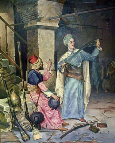Pintura titulada "silah taciri , osma…" por Abdullah Yılmaz, Obra de arte original