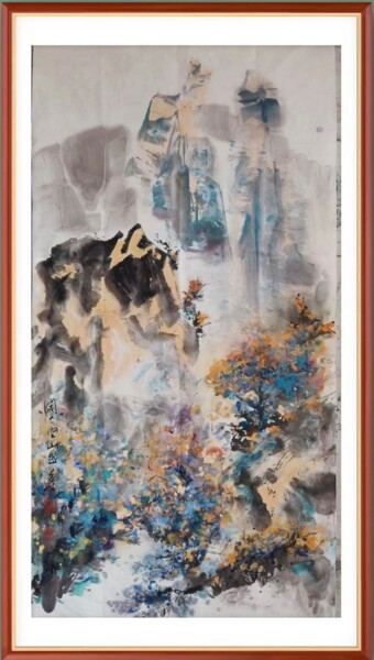 Peinture intitulée "闲人空山幽" par Yingcai Shi, Œuvre d'art originale, Encre